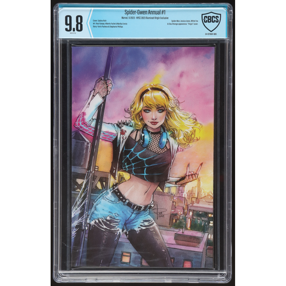 2023 "Spider-Gwen Annual" Issue #1 Marvel Comic Book (CBCS 9.8) at PristineAuction.com