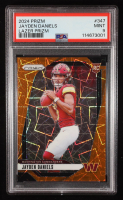 Jayden Daniels 2024 Panini Prizm Prizms Lazer Orange #347 RC (PSA 9) at PristineAuction.com