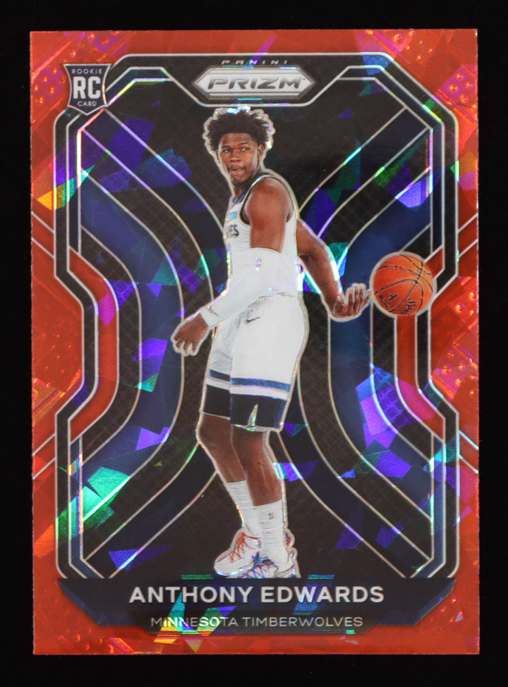 Anthony Edwards 2020-21 Panini Prizm Prizms Red Ice #258 RC
