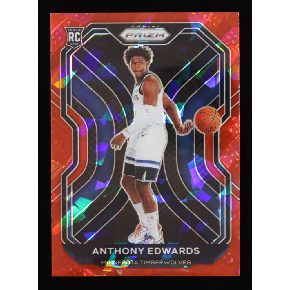 Anthony Edwards 2020-21 Panini Prizm Prizms Red Ice #258 RC at PristineAuction.com