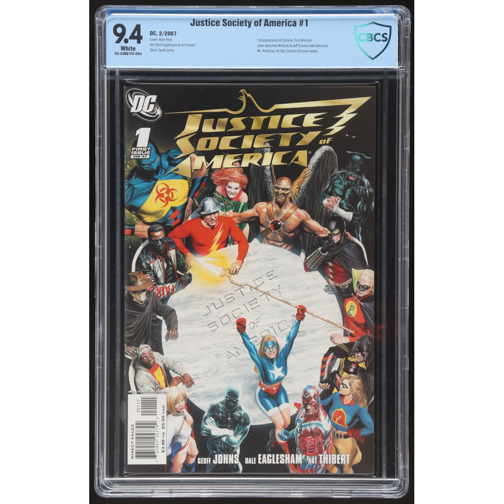 2007 "Justice Society of America" Issue #1 DC Comic Book (CBCS 9.4) at PristineAuction.com