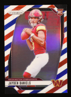 Jayden Daniels 2024 Panini Prizm Prizms Red White and Blue #347 RC at PristineAuction.com
