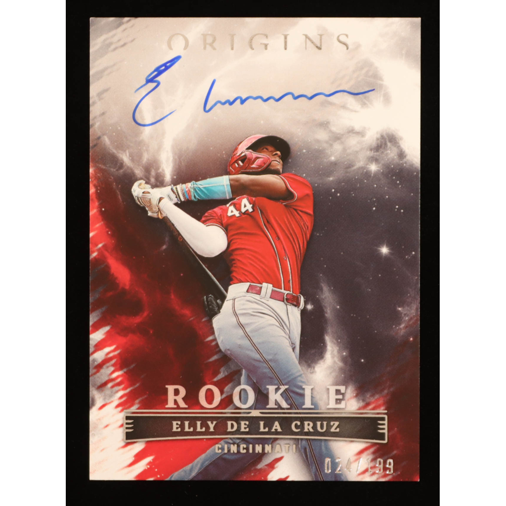 Elly De La Cruz 2023 Panini Chronicles Origins Rookie Signatures #7 RC #24/199 at PristineAuction.com