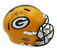 Matthew Golden Signed Packers Full-Size Speed Helmet (Radtke) at PristineAuction.com