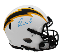 Omarion Hampton Signed Chargers Full-Size Authentic On-Field Lunar Eclipse Alternate Speed Helmet (Radtke) at PristineAuction.com