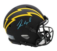 Omarion Hampton Signed Chargers Full-Size Authentic On-Field Eclipse Alternate Speed Helmet (Radtke) at PristineAuction.com