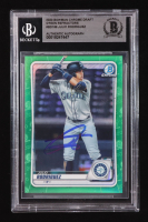 Julio Rodriguez Signed 2020 Bowman Chrome Draft Green Refractors #BD188 RC #76/99 (BGS) at PristineAuction.com