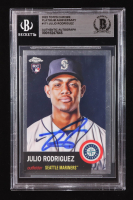 Julio Rodriguez Signed 2022 Topps Chrome Platinum Anniversary #171 RC (BGS) at PristineAuction.com