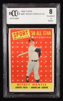 Mickey Mantle 1958 Topps All-Star #487 (BCCG 8) at PristineAuction.com