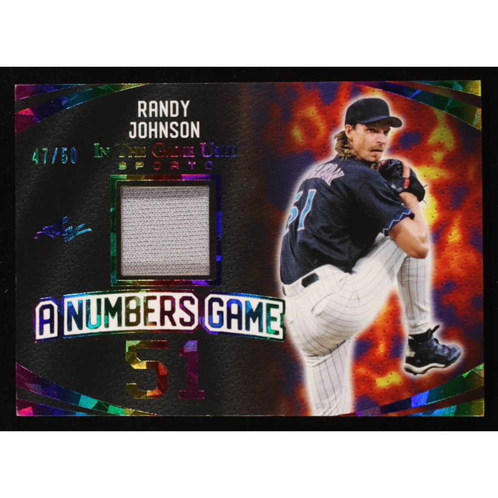 Randy Johnson 2024 Leaf ITG Used Sports A Numbers Game Crystal Rainbow #ANG44 #47/50 at PristineAuction.com