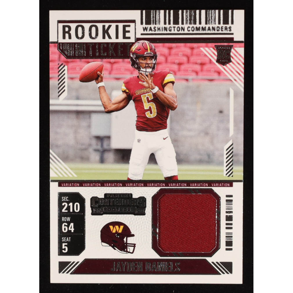 Jayden Daniels 2024 Panini Contenders Rookie Ticket Swatches #16 RC at PristineAuction.com