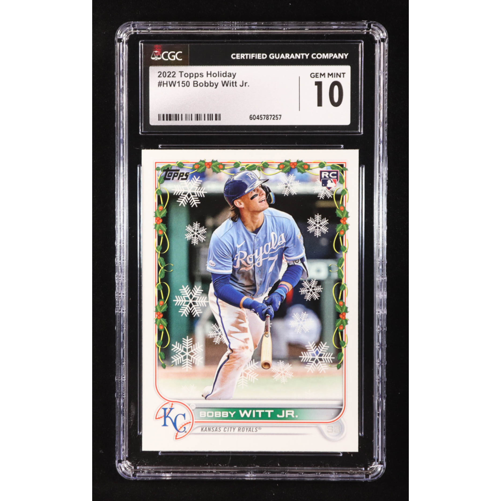 Bobby Witt Jr. 2022 Topps Holiday #HW150 RC (CGC 10) at PristineAuction.com