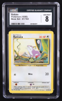 Rattata Pokemon 1999 Base Unlimited #61 (CGC 8) at PristineAuction.com