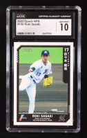 Roki Sasaki 2023 Epoch NPB Japanese #150 RC (CGC 10) at PristineAuction.com