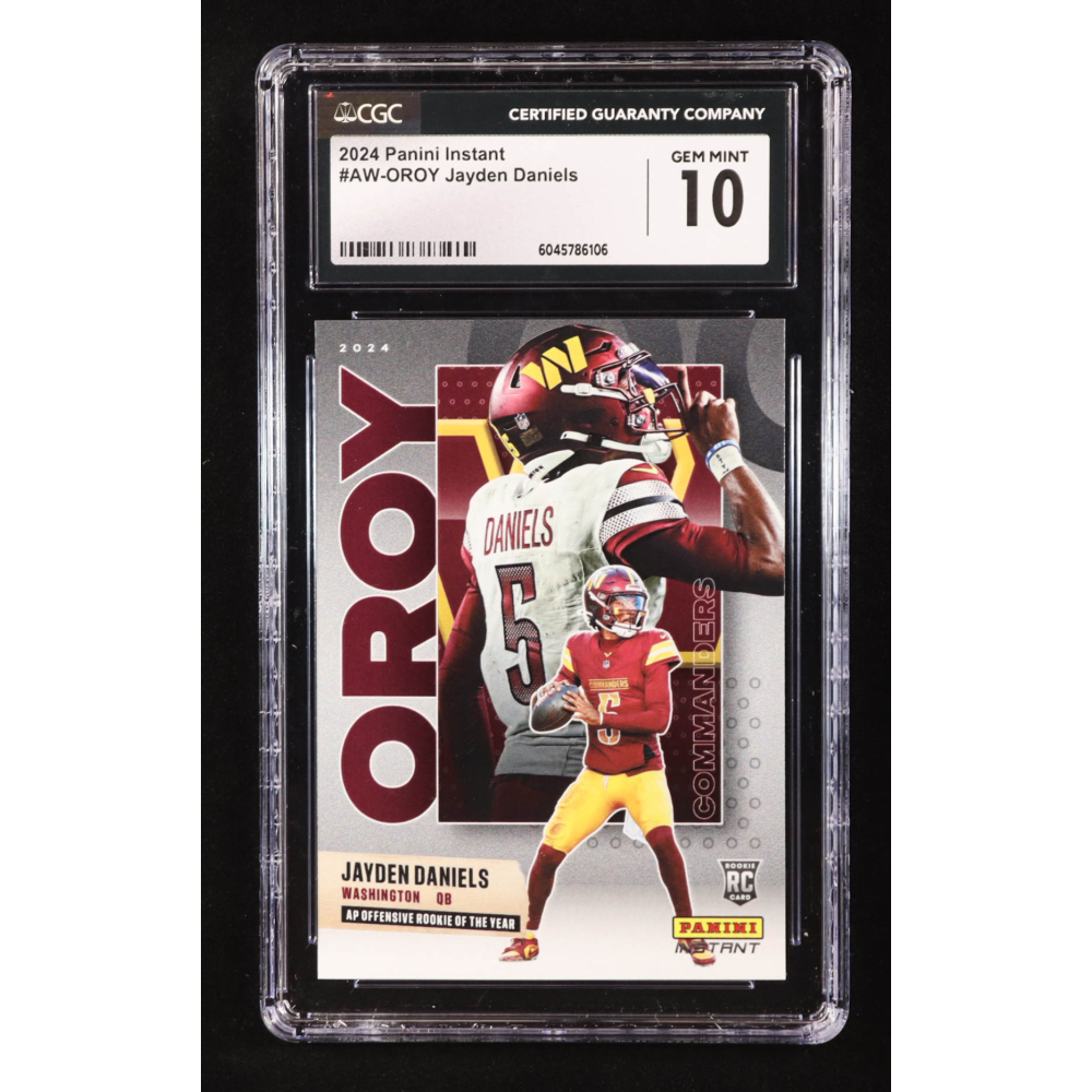 Jayden Daniels 2024 Panini Instant Award Winners #AWOROY RC (CGC 10) at PristineAuction.com