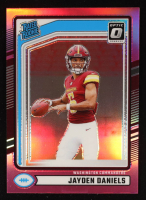 Jayden Daniels 2024 Donruss Optic Rated Rookies Preview Pink #389 RC at PristineAuction.com