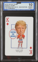 Donald Trump 2024 Hero Decks Presidential Deck Trump King Of Diamonds #NNO (ISA 10) at PristineAuction.com