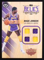 Magic Johnson 2016-17 Upper Deck Supreme Hard Court NBA Relics Quad #NBARJO at PristineAuction.com