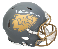 Patrick Mahomes Signed Chiefs Full-Size Authentic On-Field Slate Alternate Speed Helmet Inscribed "3x SB MVP" (Beckett) at PristineAuction.com