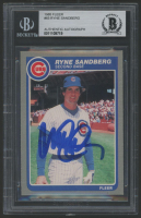 Ryne Sandberg Signed 1985 Fleer #65 (BGS) at PristineAuction.com
