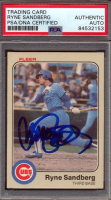 Ryne Sandberg Signed 1983 Fleer #507 RC (PSA) at PristineAuction.com