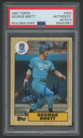 George Brett Signed 1987 Topps #400 (PSA | Autograph Graded 9) at PristineAuction.com
