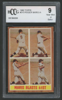 Roger Maris 1962 Topps #313 IA (BCCG 9) at PristineAuction.com
