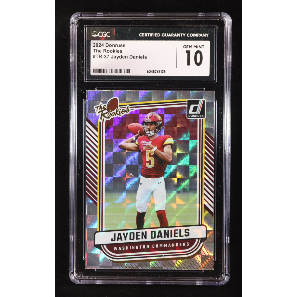 Jayden Daniels 2024 Donruss The Rookies #TR37 RC (CGC 10) at PristineAuction.com