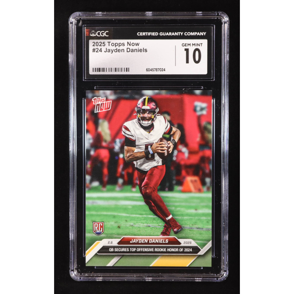 Jayden Daniels 2025 Topps Now #24 RC (CGC 10) at PristineAuction.com