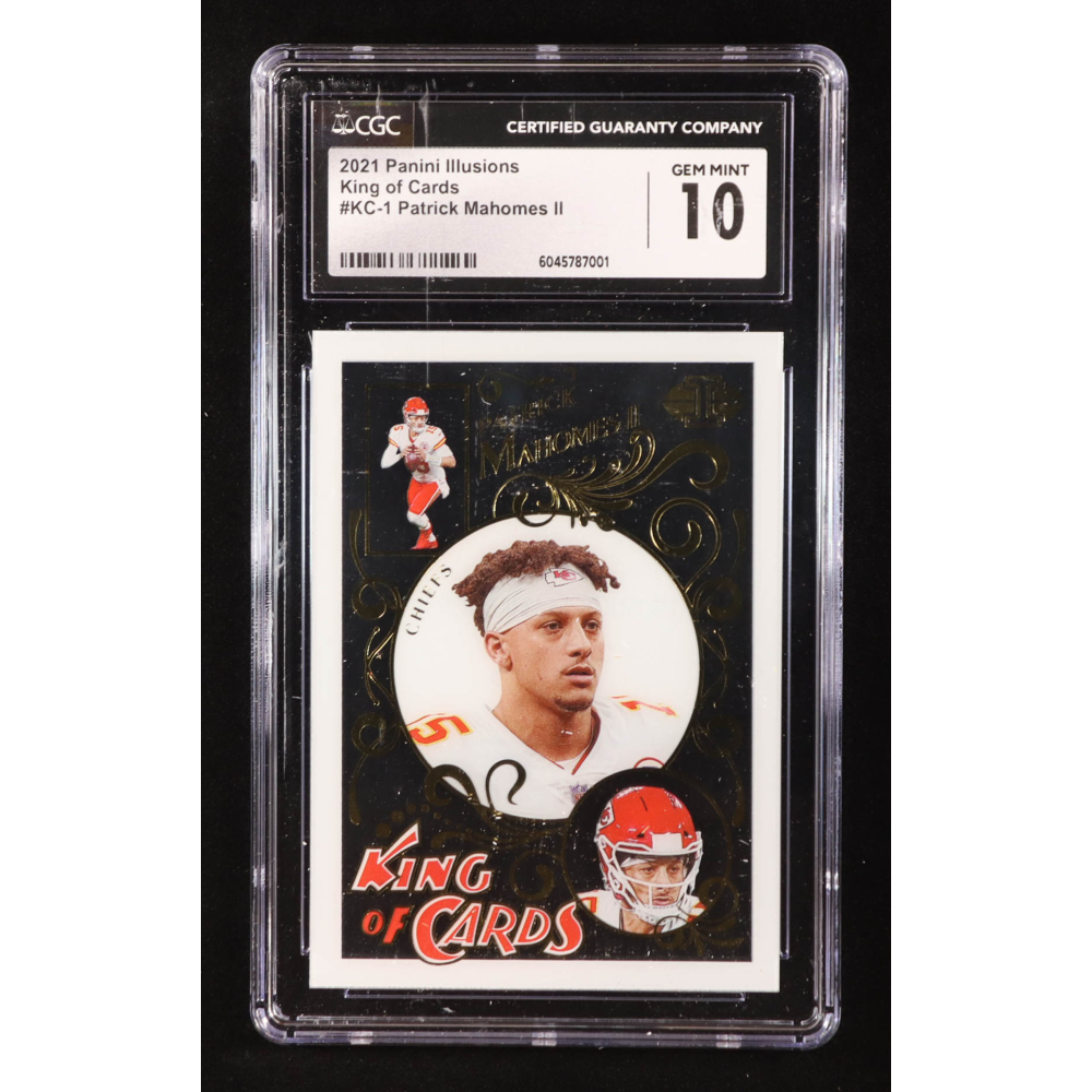 Patrick Mahomes II 2021 Panini Illusions King of Cards #1 (CGC 10) at PristineAuction.com
