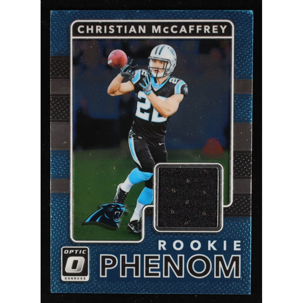 Christian McCaffrey 2017 Donruss Rookie Phenom Jerseys Blue #5 RC at PristineAuction.com