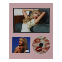 Sabrina Carpenter Signed “Short n' Sweet” CD Insert Lithograph Display with CD & 8x10 Photo (ACOA) at PristineAuction.com