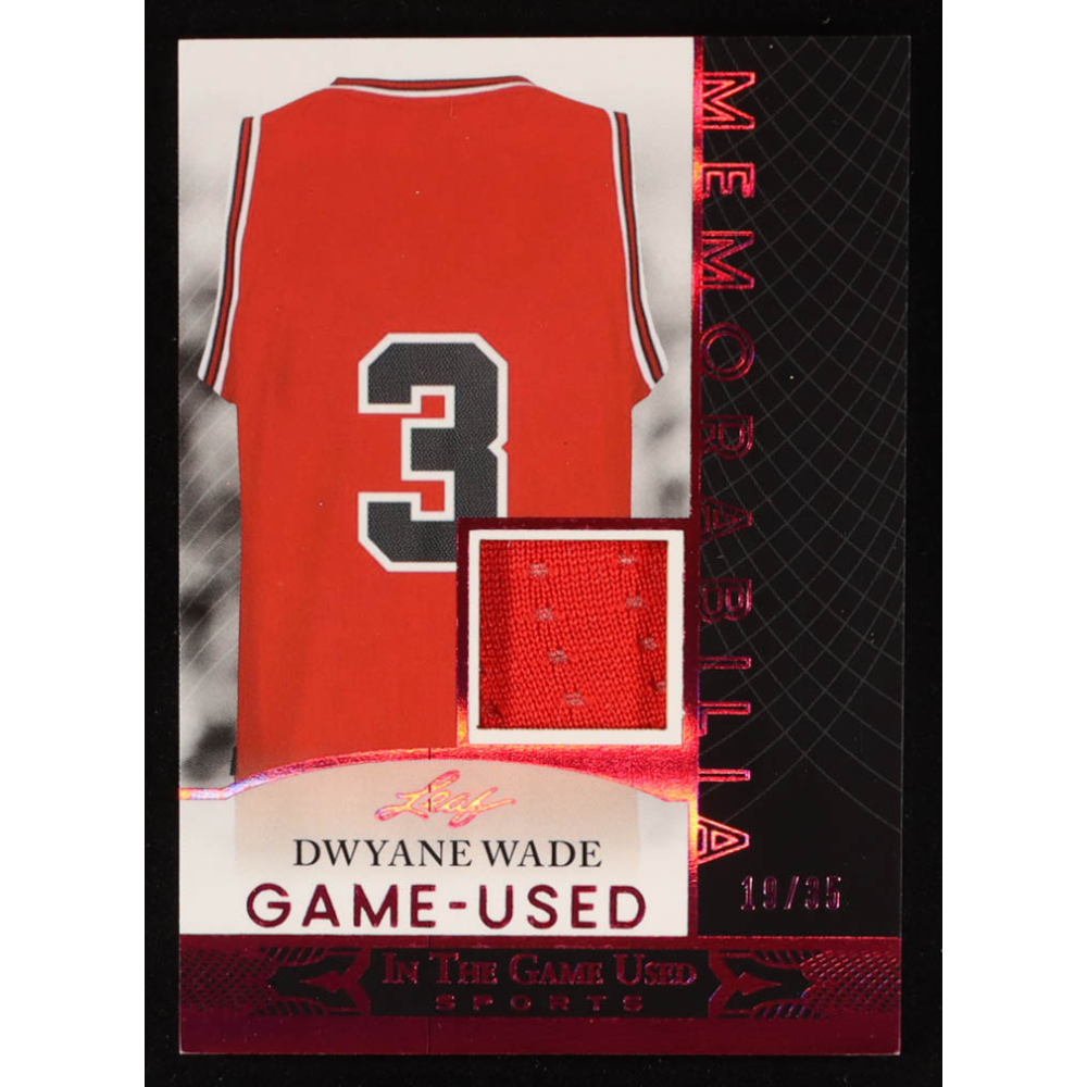 Dwyane Wade 2024 Leaf ITG Used Sports Game-Used Memorabilia Pink #GUM13 #19/35 at PristineAuction.com