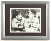 Lou Boudrea & Bob Feller Signed Custom Framed Photo Display (PSA) at PristineAuction.com