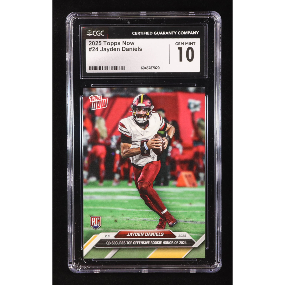 Jayden Daniels 2025 Topps Now #24 RC (CGC 10) at PristineAuction.com