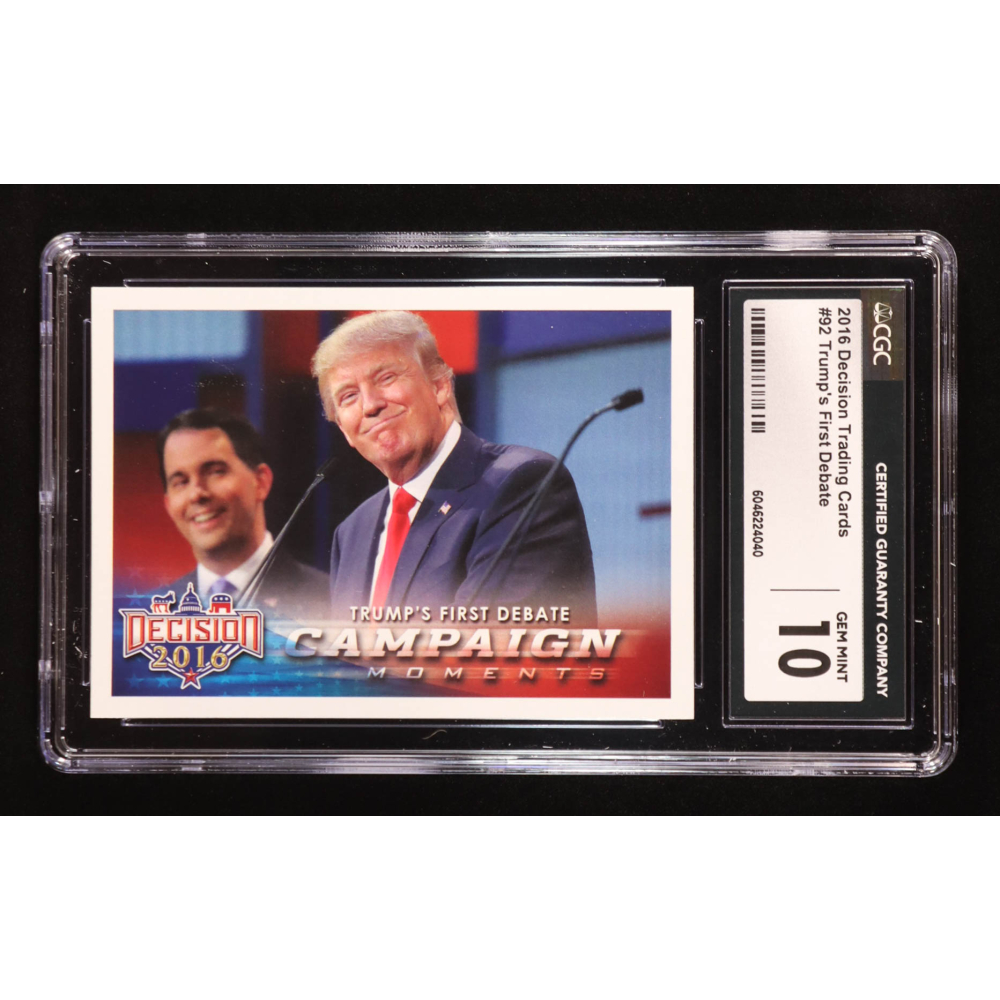 Donald Trump 2016 Decision 2016 #92 Trump's First Debate (CGC 10) at PristineAuction.com