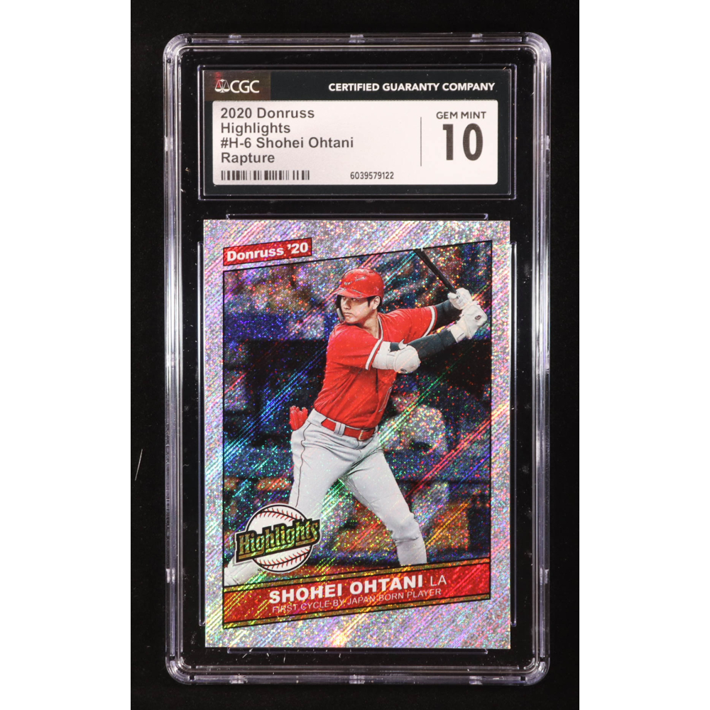 Shohei Ohtani 2020 Donruss Highlights Rapture #H6 (CGC 10) at PristineAuction.com