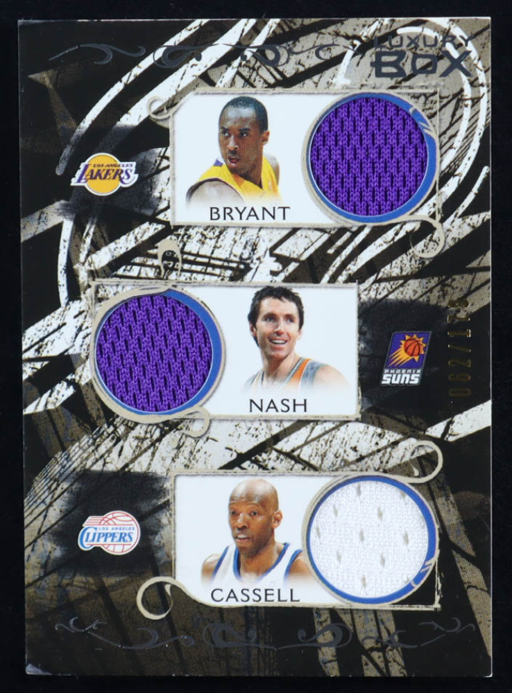 Kobe Bryant / Steve Nash / Sam Cassell / Baron Davis / Mike Bibby 2006-07 Topps Luxury Box Relics Five #LB5R6 #62/179