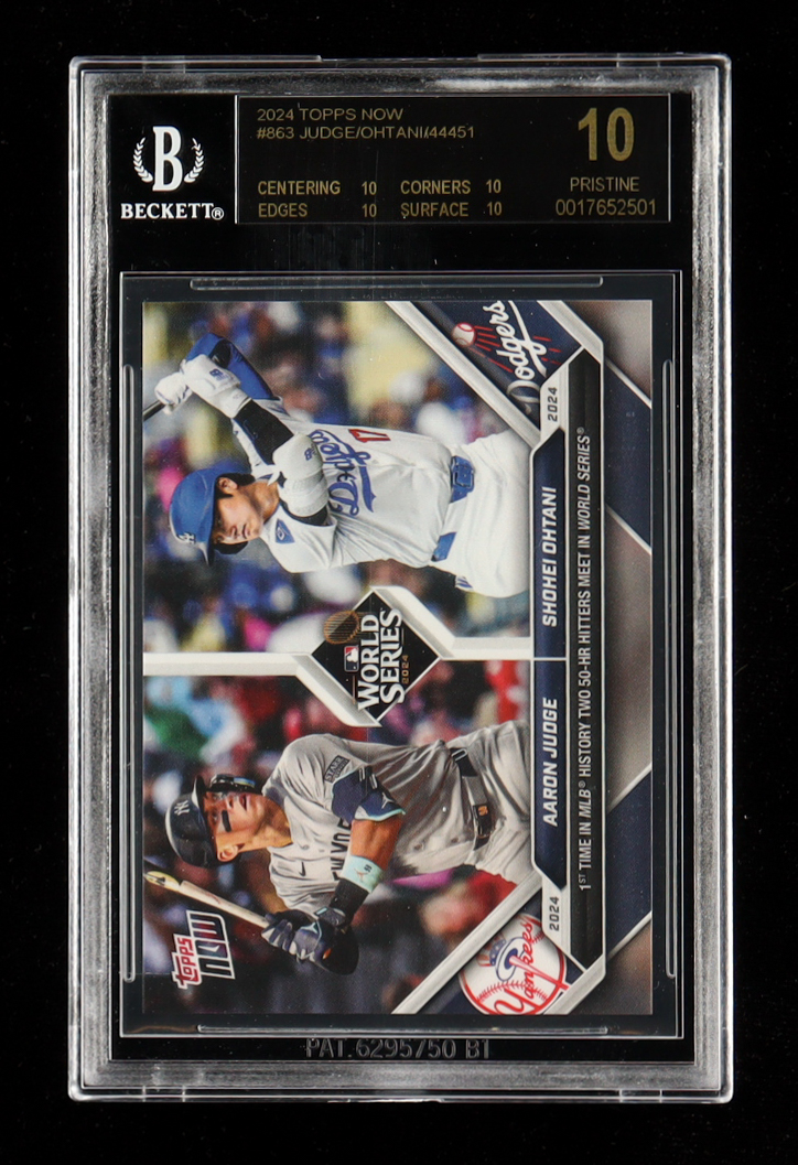 Aaron Judge / Shohei Ohtani 2024 Topps Now #863 (BGS Black Label 10) at PristineAuction.com Aaron Judge / Shohei Ohtani 2024 Topps Now #863 (BGS Black Label 10) at PristineAuction.com