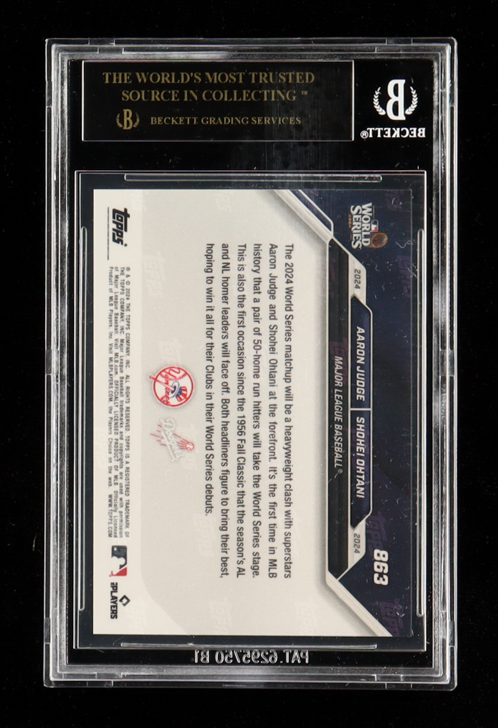 Aaron Judge / Shohei Ohtani 2024 Topps Now #863 (BGS Black Label 10) at PristineAuction.com Aaron Judge / Shohei Ohtani 2024 Topps Now #863 (BGS Black Label 10) at PristineAuction.com