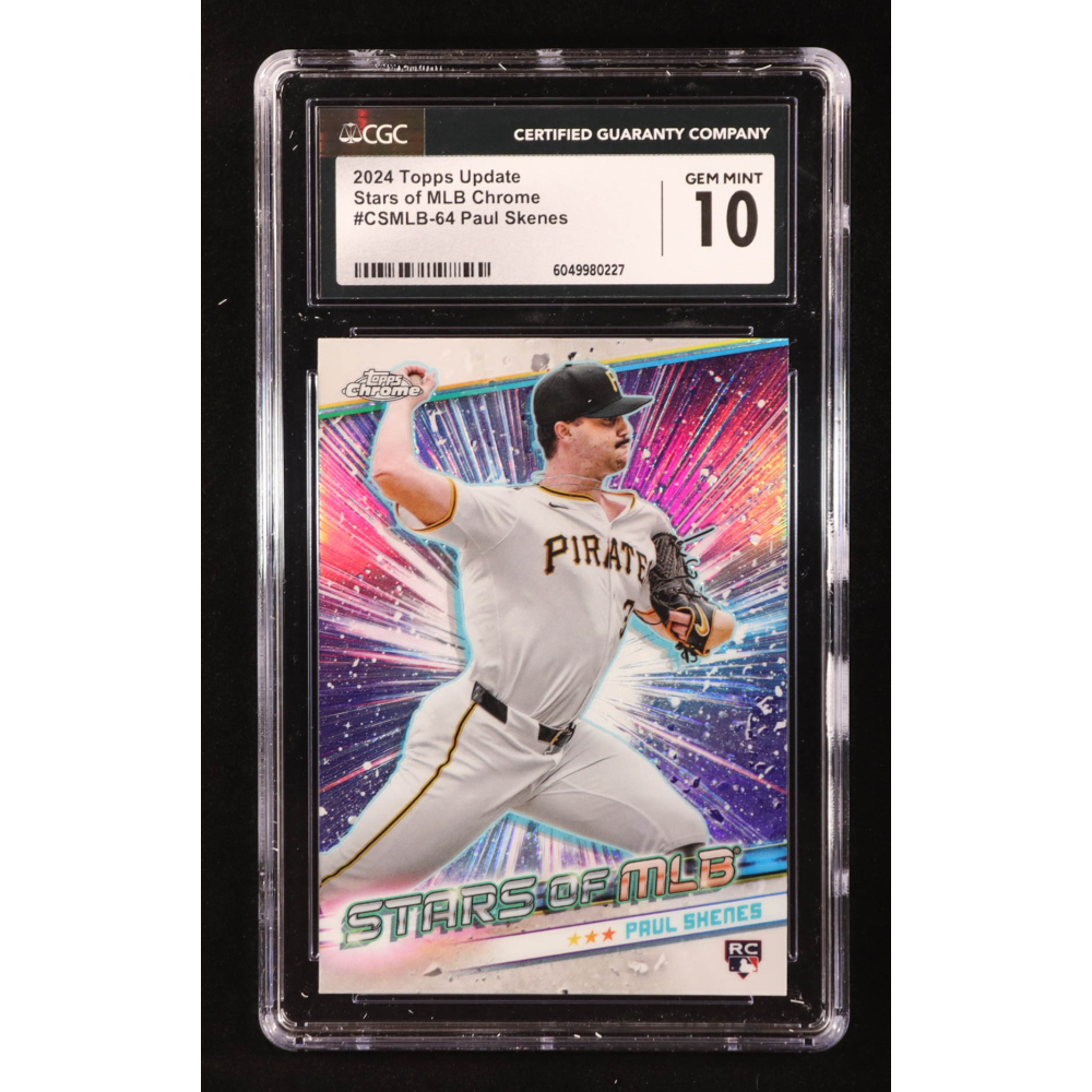 Paul Skenes 2024 Topps Chrome Update Stars of MLB #CSMLB64 RC (CGC 10) at PristineAuction.com