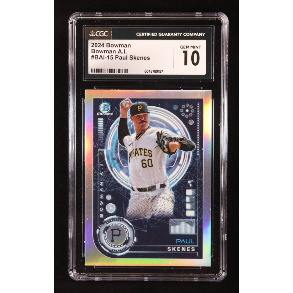 Paul Skenes 2024 Bowman Chrome Bowman AI #BAI15 RC (CGC 10) at PristineAuction.com