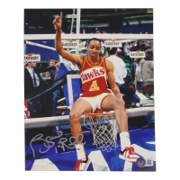 Spud Webb Signed Hawks 8x10 Photo (Beckett) at PristineAuction.com