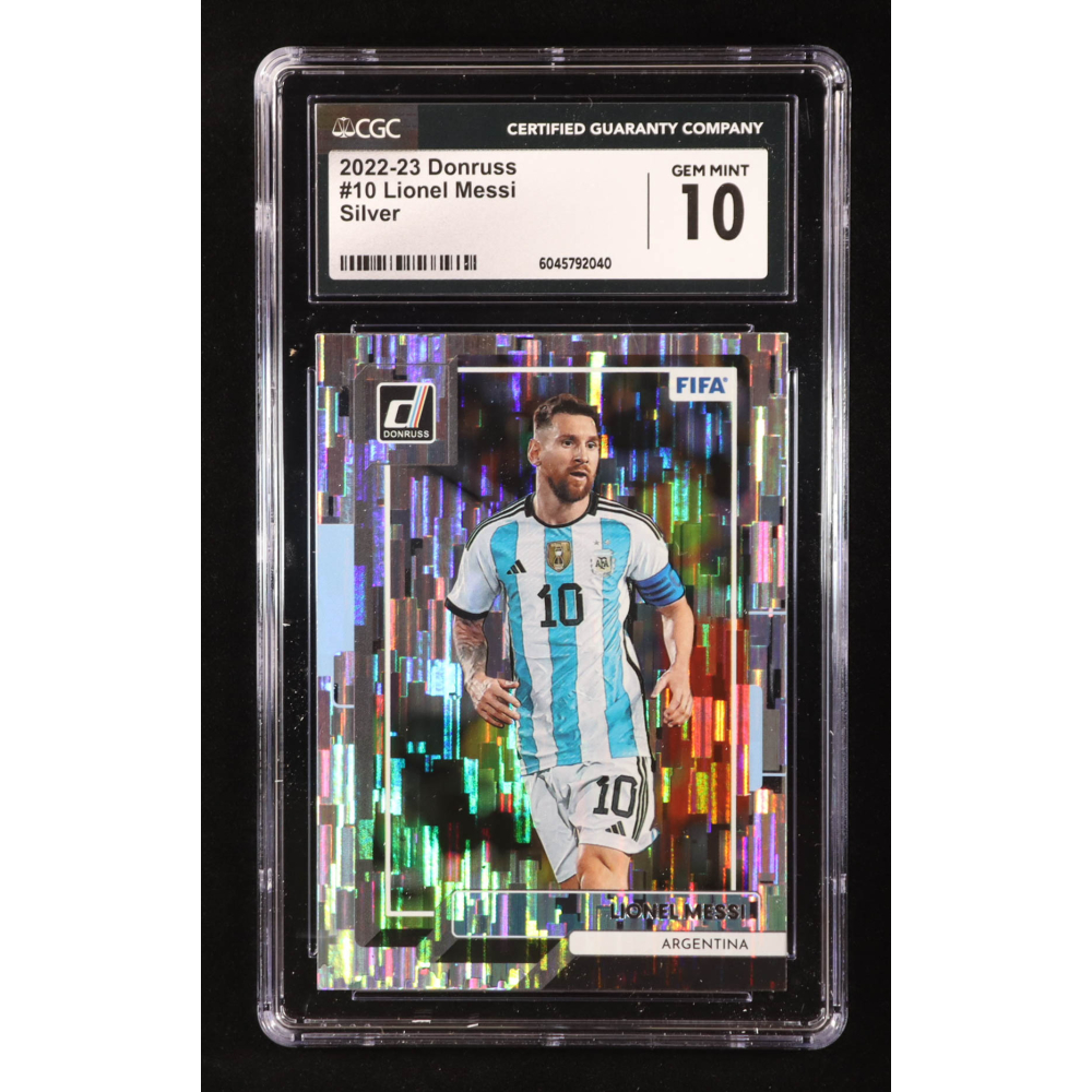 Lionel Messi 2022-23 Donruss Silver #10 (CGC 10) at PristineAuction.com