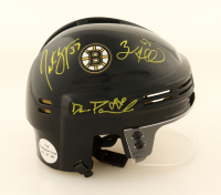 Patrice Bergeron, Brad Marchand & David Pastrnak Signed Bruins Mini Helmet (Perfection Line) at PristineAuction.com
