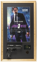"John Wick: Chapter 3" Custom Framed Photo Display with Prop Continental Card & Prop Pistol at PristineAuction.com