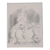 Tone Rodriguez Signed "The Simpsons" 8x10 Canvas (JSA) at PristineAuction.com