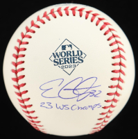Evan Carter Signed 2023 World Series Baseball Inscribed "23 WS Champs" (Beckett) at PristineAuction.com