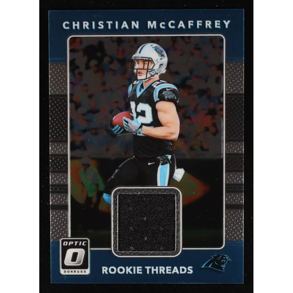 Christian McCaffrey 2017 Donruss Optic Rookie Threads #5 RC at PristineAuction.com