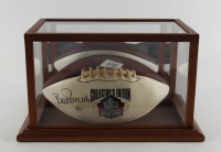 Bill Parcells Signed Hall of Fame Logo White Panel Football with Display Case (PSA) at PristineAuction.com